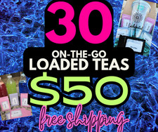 Loaded Tea Kit 30 drinks for 50 Flavored Sugar Free Caffeinated Energy Drink picture
