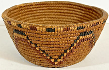 Antique Thompson River Salish Indian Coiled Basketry Bowl, c. 1880-1910 picture