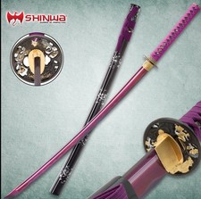 Shinwa Purple Majesty Samurai Sword 1060 high CARBON STEEL 27 1/2” blade 39” Tot picture