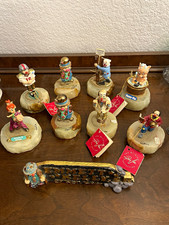 Vintage Ron Lee 9pc Signed Onyx Porky Pig Flintstones Clown Collection picture