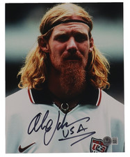 Alexi Lalas Signed Team USA 8x10 Photo Inscribed 