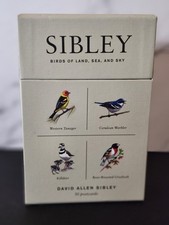 Sibley Birds of Land, Sea, and Sky: 50 Postcards Opened Box Unused Complete picture