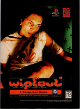 Wipeout PlayStation PC CD-ROM 1995 Vintage Video Game Magazine Ad picture