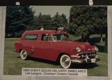 1954 Chevy Sedan Delivery Ambulance Chatham Ontario Canada Glossy 4”X”6 Photo picture