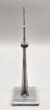 Vintage CN Tower Toronto Canada Metal Replica Model Statue Metal Souvenir 7.5
