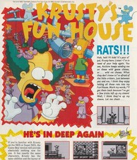 Vintage 1993 Krusty’s Fun House Original Print Ad 20x26cm Nintendo GB NIN 46 picture