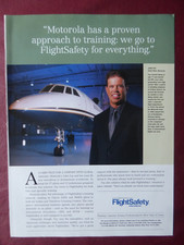 8/2002 PUB FLIGHTSAFETY SIMULATOR JOHN FAY MOTOROLA CHIEF PILOT FALCON AD picture