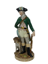 Rare Meissen Hunter with Dog Porcelain Figure Model J80 picture