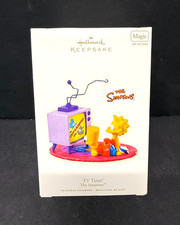 Hallmark TV Time The Simpsons Bart Jr. & Lisa Keepsake Ornament Light/Sound New picture