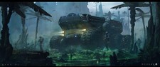 artwork digital art military soldier vehicle futuristic fantasy 11x17 Poster picture