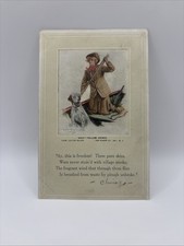 SIGNED LESTER RALPH Woman Duck Hunting With Bird Dog-Fellow Sports picture