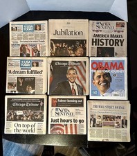 2008 Obama Election Newspaper Collection Lot Chicago Tribune USA Today WSJ 9pc picture