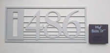Intel 486 i486 big steel laser cut logo 200mm x 86mm x 1,4mm picture