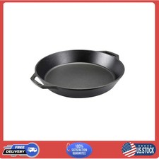 Lodge 15 inch Dual Handle Cast Iron Seasoned Pan Skillet picture