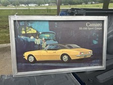 Camaro SS-350 Sport Coupe Framed Vehicle Print dealership sign poster Chevy 1967 picture