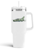 Mikoyan-Gurevich MiG-21U Stainless Steel Quencher Tumbler  40oz. picture
