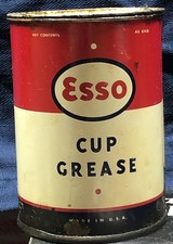 Collectible Vintage  Esso Chassis Grease Can 1 Pound Gas & Oil picture