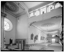 Ysleta Texas 1910s Mission de San Antonio de la Ysleta interior church nave picture