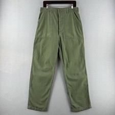 Vintage Vietnam War OG 107 Pants Sz 34x33 (Fits 32x31) Baker 60s Sateen Fatigue picture
