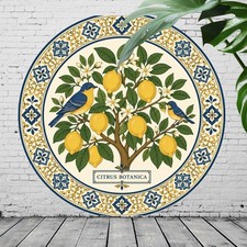 Vintage Lemon Tree Metal Sign Mediterranean Style Kitchen Wall Decor picture