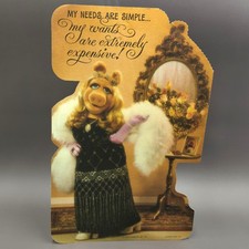 Vintage Miss Piggy Muppets Diecut Wall Decoration MY NEEDS ARE SIMPLE Hallmark picture