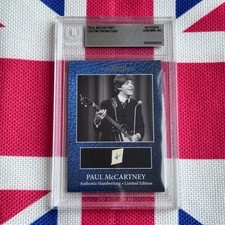 Paul McCartney Handwritten Word the Beatles Cut From a Beckett Autograph picture