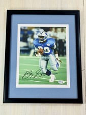 Detroit Lions Barry Sanders Signed 8x10 Framed Photo Autographed COA 🏈🐐 picture