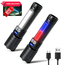 Puyinii LED Tactical Flashlight Rechargeable High Lumens 5 Modes Small, Dark picture