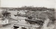 Fairmount Park Philadelphia Schuylkill River Boathouse Row Vtg. Photo 19thC. picture