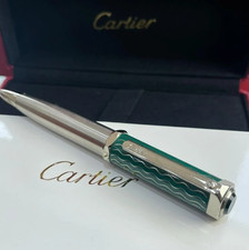 2025 Cartier Santos De Cartier Luxury Ballpoint Pen Green Silver –Christmas Gift picture