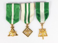 Vtg 10K GF Boy Scouts Medal Lot Leader Scouter's Key Tenderfoot BSA Fleur De Lis picture