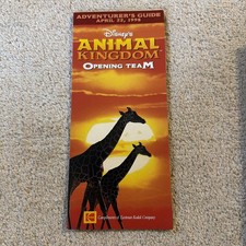 Rare Disney's Animal Kingdom 1998 Opening Team Guide  Vintage picture