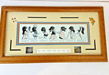 Vintage Monday's Child   A Sandstone Creation   wood frame picture