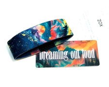 ZOX **DREAMING OUT LOUD** Silver Large Strap Wristband w/Card picture