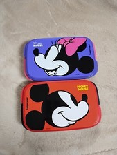 NEW Tupperware Disney Set Of 2 Mickey & Minnie Slim Lunch Containers With Insert picture