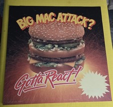 1986 Vintage McDonald's Translite Sign BIG MAC ATTACK Gotta React 21.75