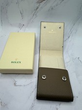 Rolex Taupe Leather Watch Case Travel Pouch AD VIP Gift picture