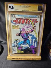 Hawkeye Limited Series #1 SS CGC 9.6 NM+ 1983 1st Meeting,  Signed Jeremy Renner picture