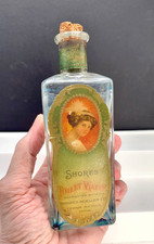 Well Loved   Antique, Shores, ‘Rose?’ Perfumed Toilet Water bottle.  C. 1910. picture