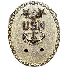 US Navy Master Chief Petty USN Anchor Gold Tone Lapel Vest Hat Pin H35 picture