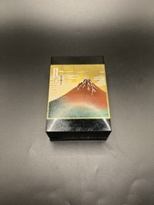 Vintage Japanese Hokusai Red Fuji Lacquer Trinket Jewelry Box Mt Fuji picture