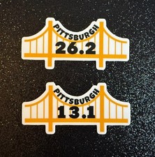 Pittsburgh Marathon & Pittsburgh Half Marathon Weatherproof Vinyl Sticker picture