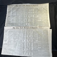 1839 Newspapers New York Journal of Commerce June 14 & 26- 2 Issues NYC History picture