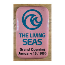 Vintage 1986 EPCOT The Living Seas Grand Opening Cast Member Button Pin WDW picture