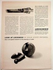 Lockheed Solid State Physics 1950s-60s Ad Ephemera Space Race Recruitment picture