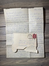 Vintage Handwritten Letter & Envelope From 1936 Historical Ephemera picture
