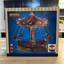 Lemax Carnival The Sky Swing Illuminated Musical Ride w/ Adapter & Box #84379 picture