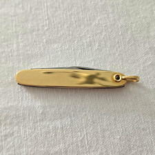 Vintage 12K Yellow Gold Folding Pocket Knife Two Blade. Made In Germany picture