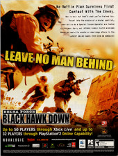 NovaLogic Delta Force Black Hawk Down 2003 Video Game Print Ad Promo Art Poster picture