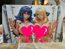 Cynthia & Hex Maniac Plastic Waifu Trading Card Pokemon picture